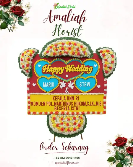 Papan Bunga Pernikahan Jati Mulyo